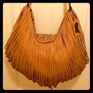 Carlos Santana Fringe Hobo Bag
